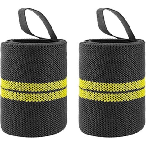 Sangle De Poignet Pour Musculation - Support En Coton Élastique Pour Haltérophilie Et Fitness - Lot De 2 (1/5)