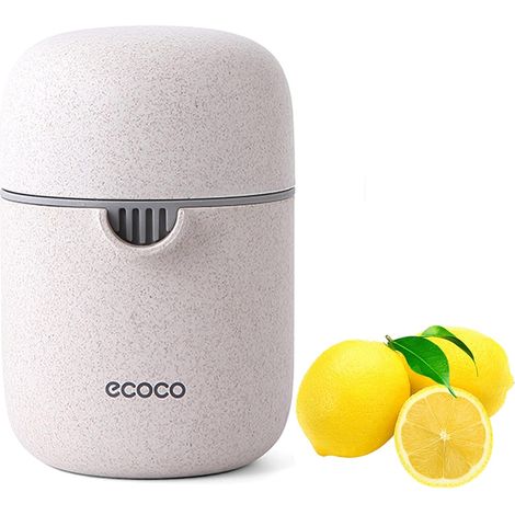 Semplice spremiagrumi manuale, piccolo spremiagrumi portatile per lime e arance, con due modalità di utilizzo per frutti diversi (colore grano)