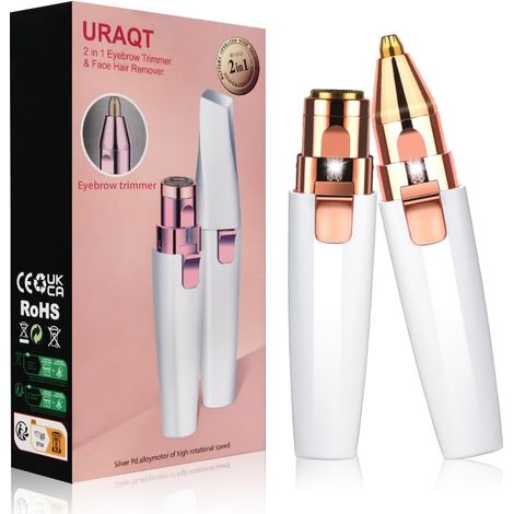 Women's Electric Hair Remover, 2 in 1 Electric Shaver, Bikini Styler, USB Rechargeable with Built-in LED Light for Eyebrow Facial Lip Bikini Arm Hair Removal (1/5)
