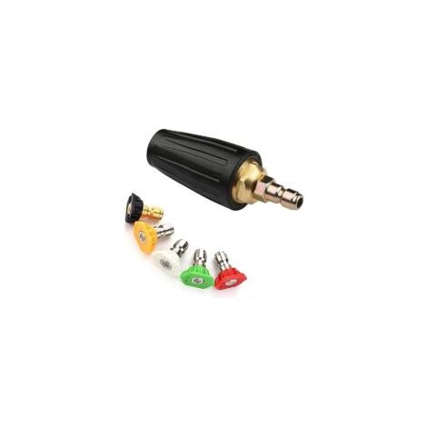 Bomba de alta presión, Power Jet, conexión rápida de 1/4 pulg. Turbo-Düse, Turbodruckwaschdüse für - Crezuo