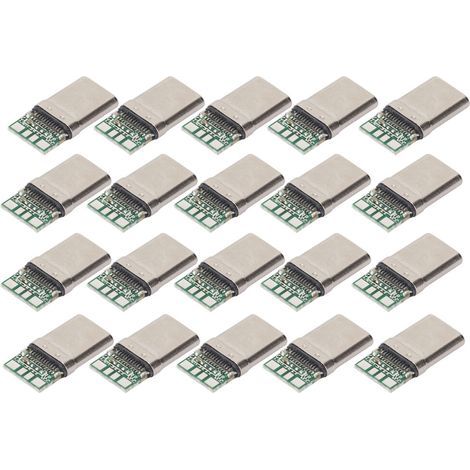 Connecteur révolutionnaire à monter soi-même avec interfaces USB 3.1 Type-C mâle et femelle, adapté aux applications de pointe en matière d'innovation et de réparation de câbles de données. (1/3)