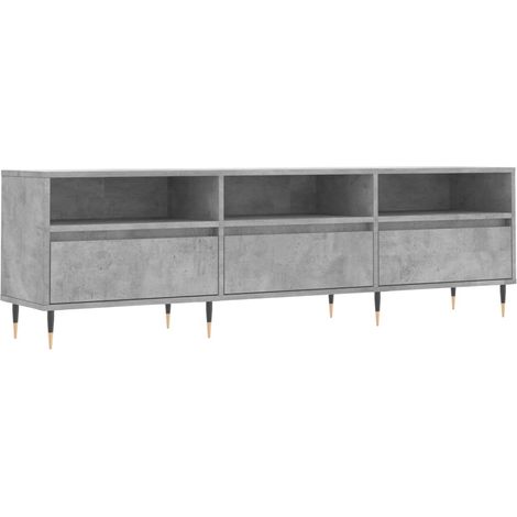 Mobile TV multimediale scaffale TV credenza TV sala da pranzo soggiorno camera da letto 150 x 30 x 445 cm legno ingegnerizzato grigio 020025974
