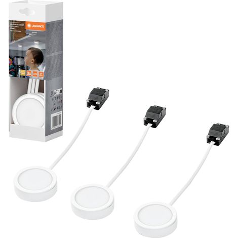 LEDVANCE Undercabinet Spot Puck 65mm 3 x 3W 830 White Éclairage LED pour meuble 3.00 W blanc chaud b (1/2)