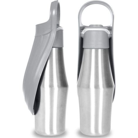 Bouteille Eau Chien - 750 ml - Acier Inoxydable Alimentaire - Anti-fuite - Pour Randonnée Camping Voyage - 1 Pièce