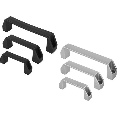 Aluminium Tragegriff Schwarz Silber 90 mm (1/3)
