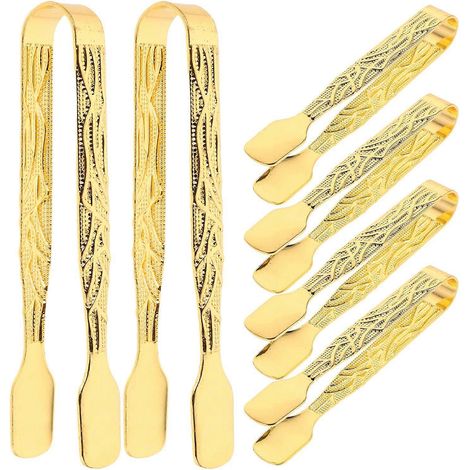 Lot de 6 pinces à encens : pinces à charbon vintage avec poignée gravée - Brûleur d'encens pour aromathérapie arabe, idéal pour salon de thé et salle de yoga (1/3)