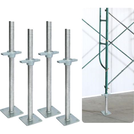 Lot de 4 Pieds d’Échafaudage à Vis Réglables (1/5)