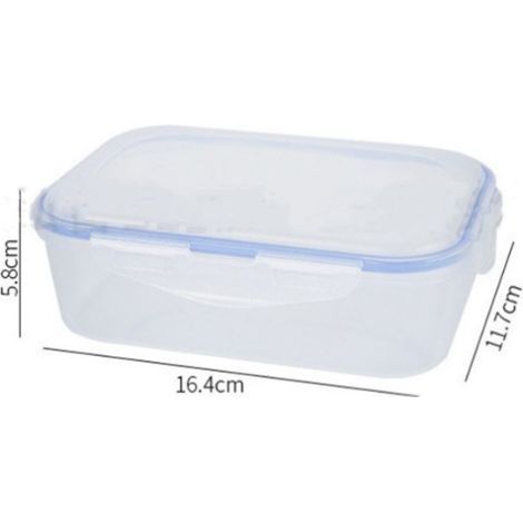 (16,4 x 11,7 x 5,8 cm) 1 Stück mikrowellengeeignete, transparente Obstaufbewahrungsbox, Kunststoff-Aufbewahrungsbox, luftdichte Kühlschrankbox, Kühlbox für Mittagessen (1/4)