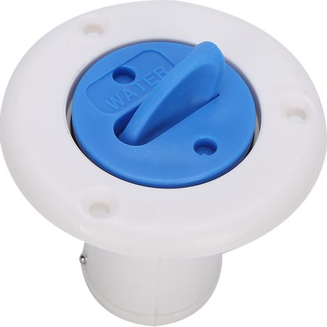 Raccord de remplissage de réservoir d'eau avec bouchon à bride pour tuyau de 1-1/2 pouce, accessoire bateau, camping-car et yacht. (1/5)