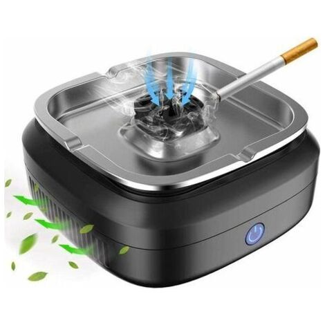 Cendrier électronique purificateur d'air avec batterie de 4000 mAh et 8 millions d'ions négatifs, purificateur d'air sans fumée utilisable aussi bien en intérieur qu'en extérieur, adapté aux maisons, 