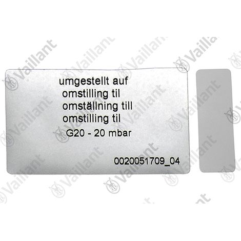 VAILLANT Umstellsatz, P-H (DE/AT) VC 196/3-5 u.w. Vaillant-Nr. , 0020253190
