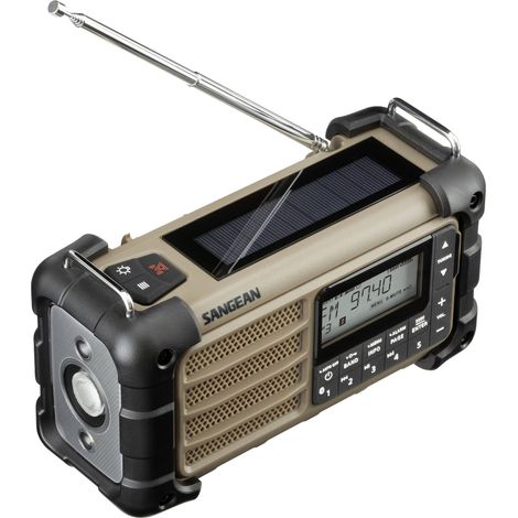 Sangean MMR-99 FM Desert Radio d'extérieur FM radio d'urgence, Bluetooth panneau solaire, protégé contre les projection