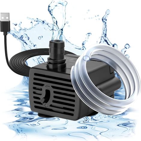 Une pompe submersible, fonctionnement silencieux, indice de protection IPX8, convient aux aquariums et aux bassins à poissons. (1/5)