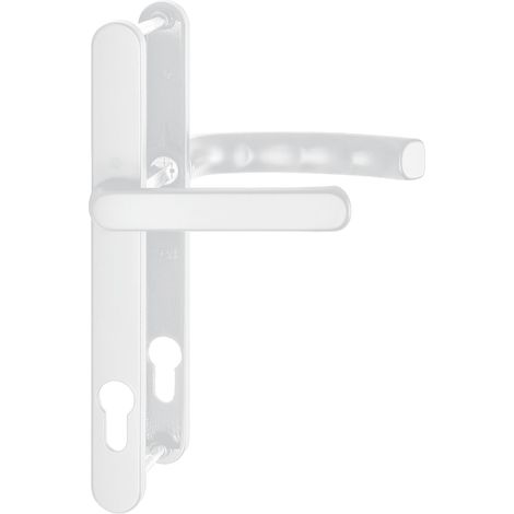 Drückergarnitur LIÈGE - Schmalschild 24 mm, Griff flach,67 - 72,weiß
