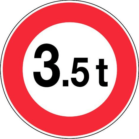 Panneau Interdit aux 3,5 T - Rigide Ø450mm - 4080482