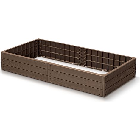 Prosperplast Base Woody quadratisches Hochbeet modulare neutral (1/3)