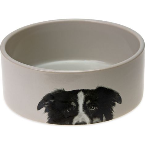K PLATO PARA PERRO DE CERÁMICA CREMA 1500ML 18,5 x 18,5 x 7,5 CM