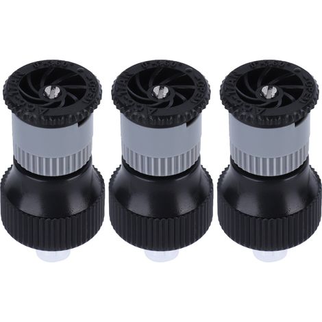Lot de 3 buses d'arrosage enterrées rotatives à 360° avec filetage femelle G1/2, réglables, pour pelouse, jardin et jardinières. (1/5)