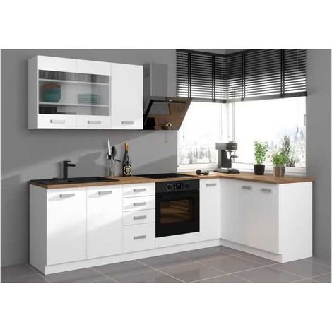 Komplette Küche Atlas weiß 270 cm wendbar (1/3)
