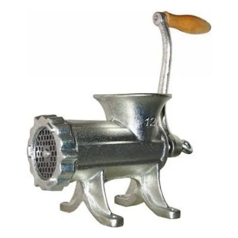 Hachoir à viande manuel taille 12 – Couteau et plaque en acier inoxydable – Alésage 4,5 mm – Fixation au banc – 3,72 kg – Reber