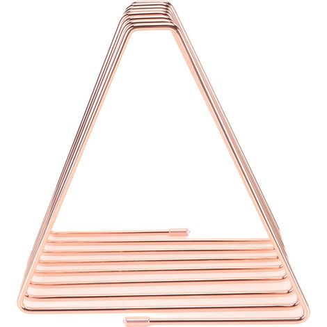 2 serre-livres rétractables, espacement ajustable 2,5 à 6,5 cm, butées triangulaires en métal, finition or rose, pour bureau et chambre d'étudiant (1/5)
