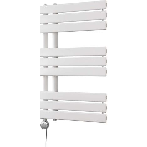 Tristan - White Electric Towel Rail H816mm x W500mm 400w Thermostatic (1/3)