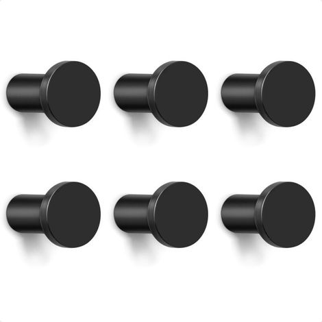 10 pcs Black Wall Coat Hooks, Minimalist and Sturdy Wall Coat Hooks, Multi-Purpose Coat Hooks, Coat Racks for Entryway, Bedroom, Bathroom, Screws Included (1/5)
