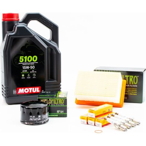 Kit Révision Filtres Bougies pour BMW R 1200 GS de 2004 à 2007 - MOTUL 5100 15W50 4L