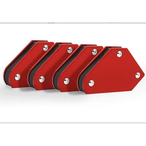Schweißmagnet, quadratische Schweißmagnete, rot, (1/5)