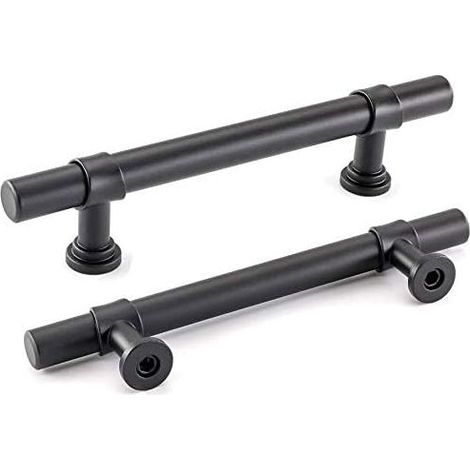 Set mit 2 schwarzen Badezimmerschrankgriffen, 192 mm (1/4)