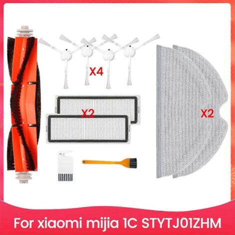 Accessoire pour aspirateur robot Xiaomi Mijia 1C STYTJ01ZHM : brosse principale latérale, chiffon de nettoyage et filtre HEPA (1/5)