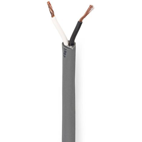 Nedis Lautsprecherkabel / 2 x 1.50 mm² / Kupfer / 100 m / Rund / PVC / Dunkelgrau / Rolle (1/3)
