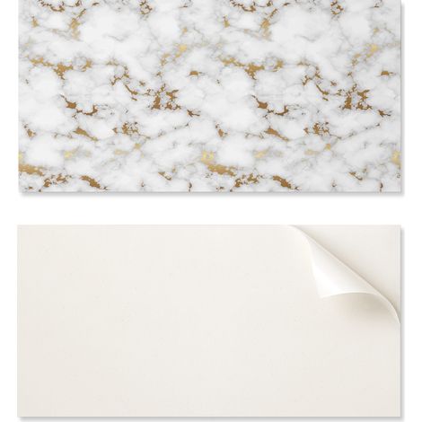 Panel decorativo adhesivo para una r谩pida transformaci贸n de la pared, 100x50 cm, dise帽o de m谩rmol con vetas.