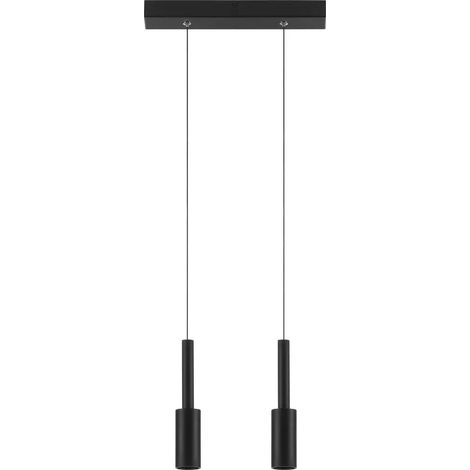 [NEUWERTIG] B-Ware Nova Luce Pendelleuchte Hängeleuchte Joy Led Schwarz Warmweiß 2 Flammig Leuchte