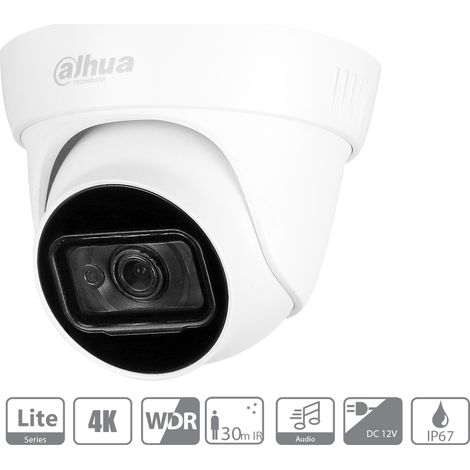 Telecamera Analogica Dome 4K 8MP Ottica Fissa 3.6mm HDCVI IR Eyeball IP67 DC12V DAHUA HAC-HDW1801TL (1/3)