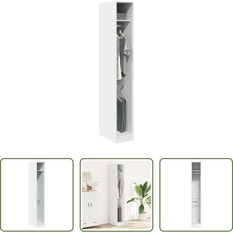 Kleiderschrank Weiß - Kleiderschrank Weiß 30x50x200 cm Holzwerkstoff (1/5)