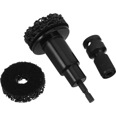 1 Set Porte-disque de Nettoyage de Moyeu de Frein Tête de Meulage Accessoire de Polissage pour Perceuse pour Rotor et Pneu de Véhicule (1/5)