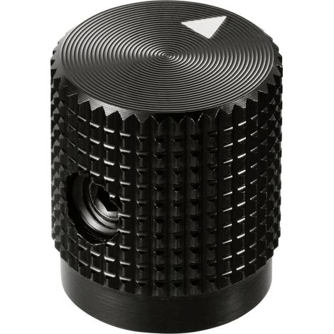 TRU COMPONENTS TC-11613876  Drehknopf mit Knopfmarkierung Schwarz (Ø x H) 14 mm x 16 mm Aluminium 1 (1/4)