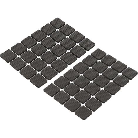 48 Pièces Patins de Pieds de Table et Chaise en Eva Noir, Carrés 2,2x2,2 Cm, Antidérapants et Protecteurs pour Meubles Silencieux et Protection de Sols à Domicile (1/5)