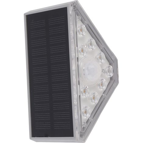 Lot de 2 lampes solaires d'escalier à 9 LED, étanches IP68, à induction, pour allées de jardin, patio ou terrasse. (1/5)