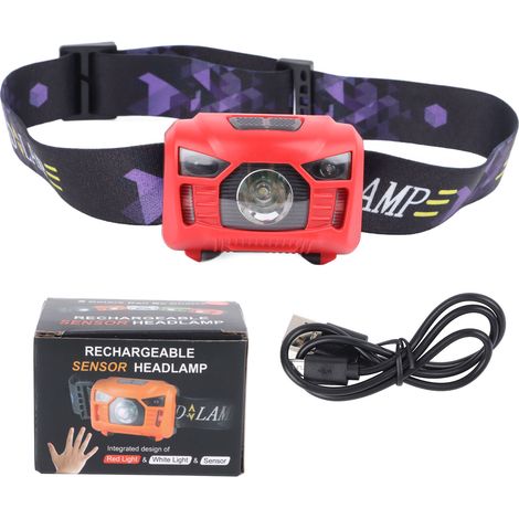 frontale LED ultra lumineuse étanche IPX7 rechargeable par (1/5)