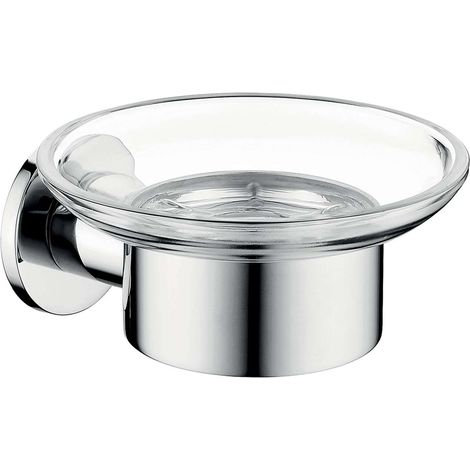 Novaservis Ferro Smile - Dosificador de jabón con soporte, cristal/acero inoxidable pulido ASM02 (1/2)