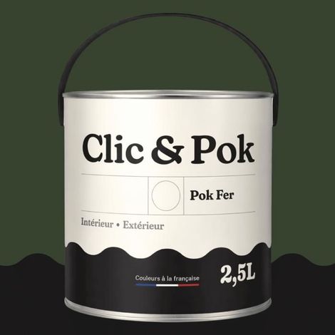 Peinture Fer Antirouille – Métal Extérieur Intérieur, Satinée, Protection Rouille - 2,5L - RAL 6020 - Vert oxyde chromique