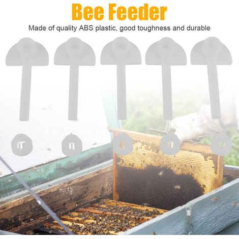 Ensemble de 5 mangeoires et distributeurs d'eau pour ruches à bec de canard, outils et matériel apicoles (1/5)