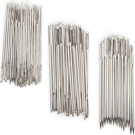Aiguilles à coudre en acier pour couture à la main, réparation de tissus, outil de broderie, chas, fournitures de tricot, aiguille à laine (1/5)