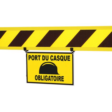Panneau - Port du casque obligatoire - pour barrière téléscopique - 1320369 (1/2)