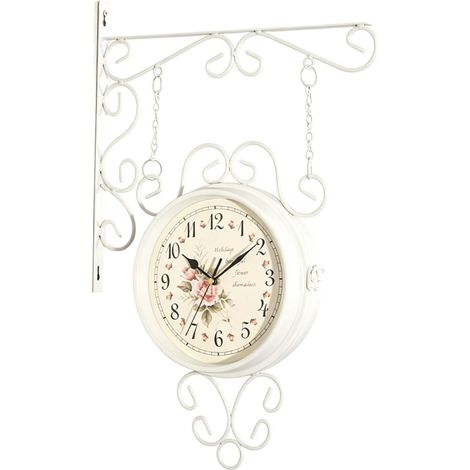 Vintage Face Clock Stand Clock, Battery Operated, for Hallway, Cafe (1/5)