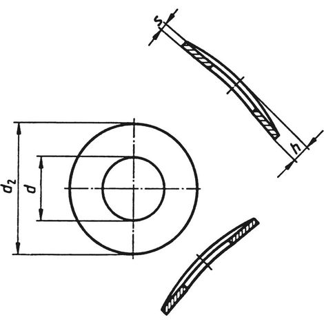 TOOLCRAFT A4 D137-A2 194667 Rondelle élastique Ø intérieur: 4.3 mm M4 DIN 137 acier inoxydable A2 100 pc(s) S59894 (1/2)