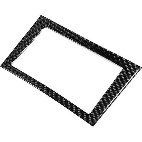 Parement en fibre de carbone pour cadre d'écran de navigation auto, compatible Infiniti Q50/Q60 2013-2019, garniture de protection intérieure. (1/4)