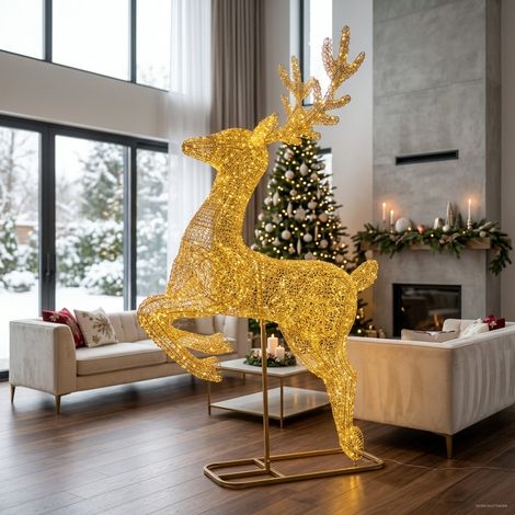 Renna luminosa "Zoe" MicroLED, decorazione natalizia da h 287 cm (1/5)